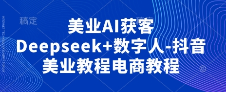 美业AI获客Deepseek+数字人-抖音美业教程电商教程-Zv头条