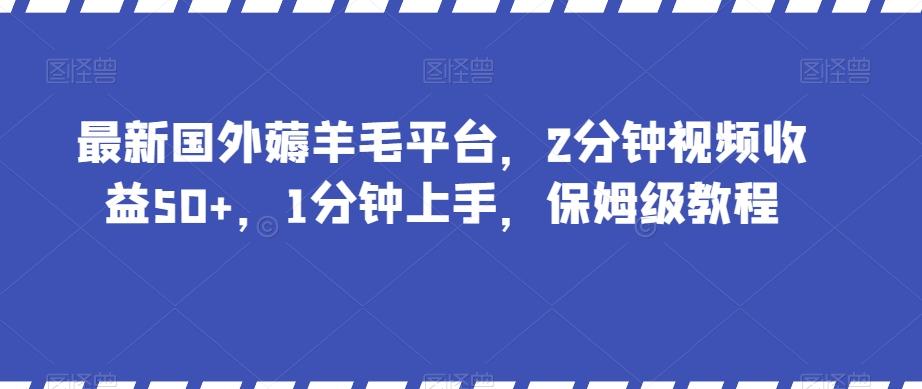 最新国外薅羊毛平台，2分钟视频收益50+，1分钟上手，保姆级教程【揭秘】-Zv头条